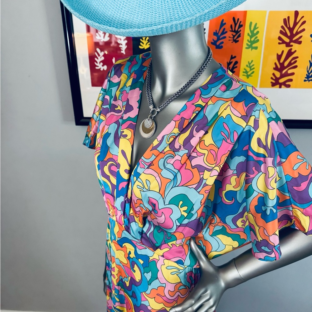 Boston Proper Multicolor Abstract Dress - Excellent Condition - Picture 6 of 16
